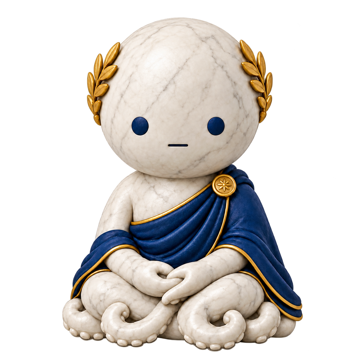 Titus avatar with gold laurels and a navy toga